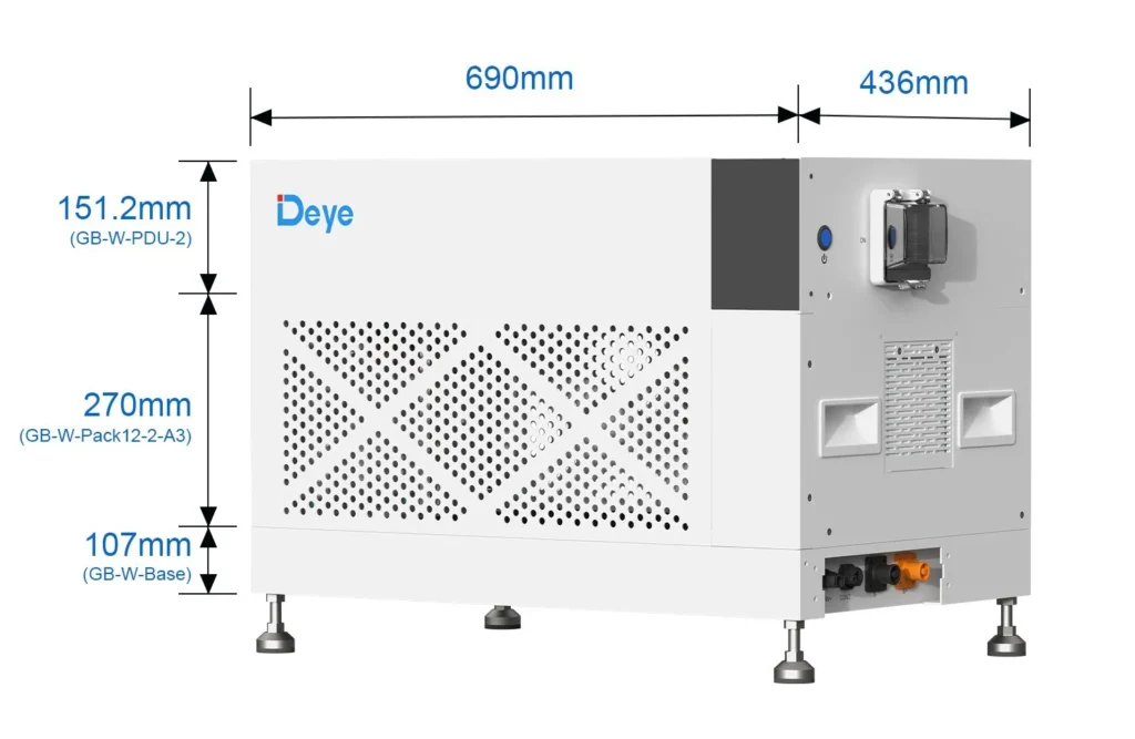 Deye GB-W-Pack12-2-A3 — LFP-акумулятор 11.7 кВтг (51.2 В / 230 Аг, HV)